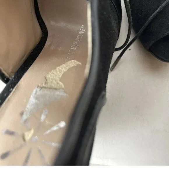 Isaac Mizrahi Live Imtessa Black Lace Slingback Heels 6M - Picture 5 of 16